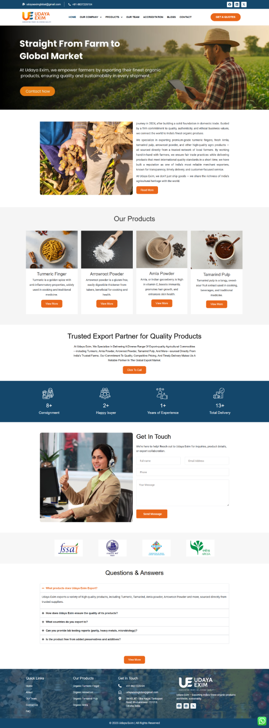 Raw Spices Website